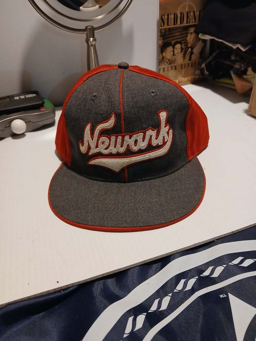 Headgear Newark Eagles Hat Size 8 Gray Red Wool Baseball Cap
